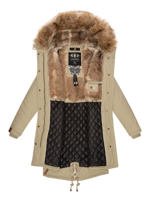 Navahoo Damen Winterjacke Rosinchen – Klassischer Parka mit Abnehmbarem Kunstfellkragen - Image 6