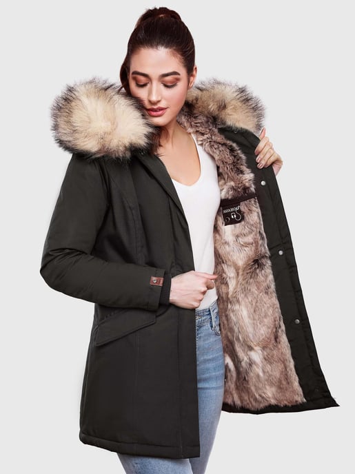 Navahoo Damen Winter Parka Cristal – Premium Kollektion mit Abnehmbarem Kunstfellkragen - Image 5