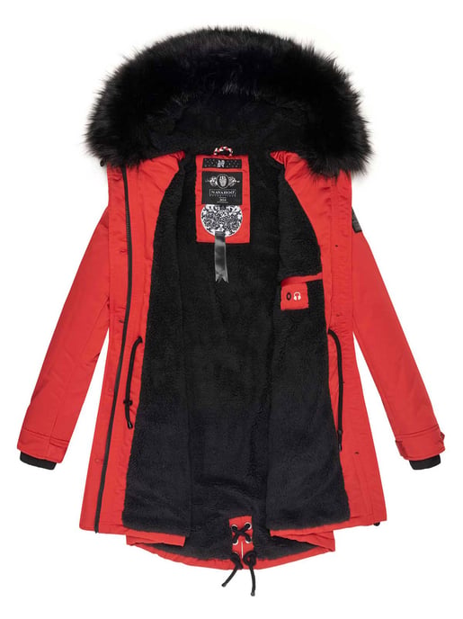 Navahoo Damen Winterjacke Luluna-Princess – Warm, Stylisch & Mit Teddyfell und Kunstfellkragen - Image 4
