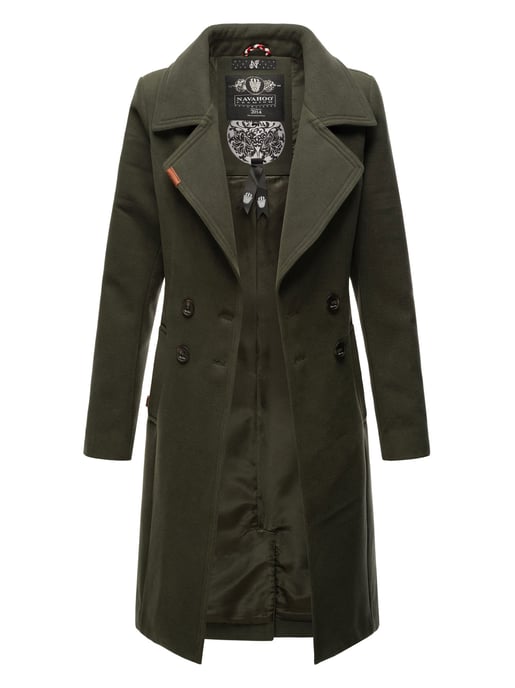 Navahoo Damen Trenchcoat Wooly – Premium Wintermantel mit Eleganter Passform - Image 2
