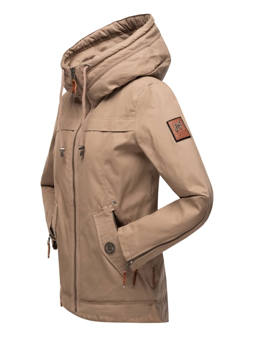 Navahoo Damen Übergangsjacke Wekoo – Leichte Baumwolljacke mit Kapuze - Image 3