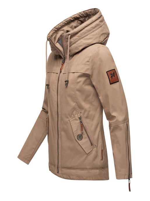 Navahoo Damen Übergangsjacke Wekoo – Leichte Baumwolljacke mit Kapuze - Image 4