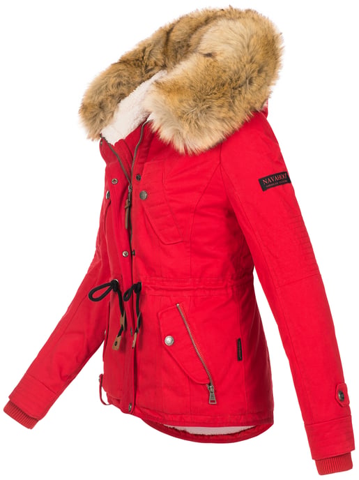 Navahoo Damen Winterjacke Pearl – Kurz-Parka mit Teddyfell & Abnehmbarem Kunstfellkragen - Image 2