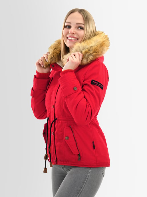 Navahoo Damen Winterjacke Pearl – Kurz-Parka mit Teddyfell & Abnehmbarem Kunstfellkragen - Image 5