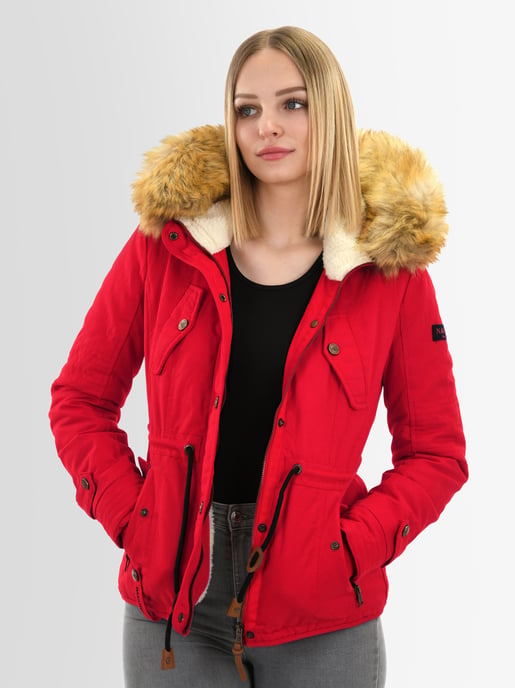 Navahoo Damen Winterjacke Pearl – Kurz-Parka mit Teddyfell & Abnehmbarem Kunstfellkragen - Image 6