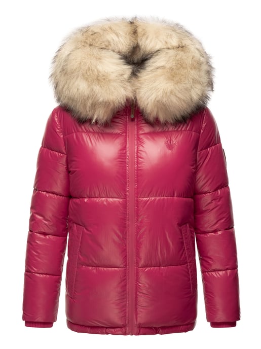 Navahoo Premium Damen Winterjacke Tikunaa – Puffer Look, Warm & Mit Kunstfellkragen - Image 2