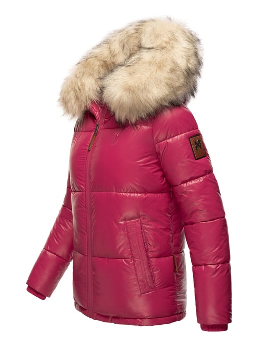 Navahoo Premium Damen Winterjacke Tikunaa – Puffer Look, Warm & Mit Kunstfellkragen - Image 3