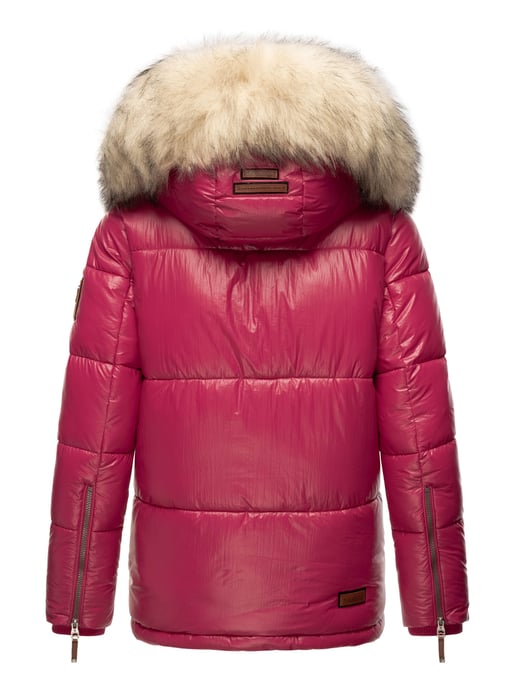 Navahoo Premium Damen Winterjacke Tikunaa – Puffer Look, Warm & Mit Kunstfellkragen - Image 4