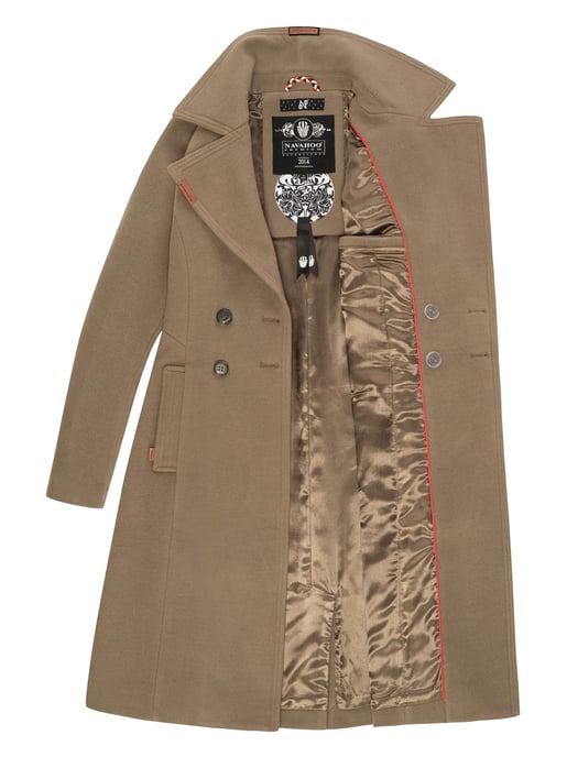 Navahoo Damen Trenchcoat Wooly – Premium Wintermantel mit Eleganter Passform - Image 5