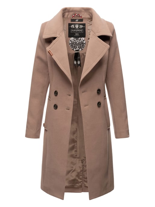 Navahoo Damen Trenchcoat Wooly – Premium Wintermantel mit Eleganter Passform - Image 2