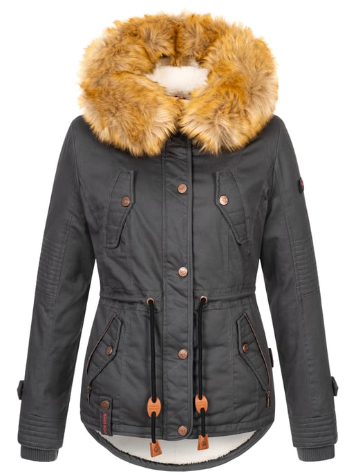 Navahoo Damen Winterjacke Pearl – Kurz-Parka mit Teddyfell & Abnehmbarem Kunstfellkragen - Image 2