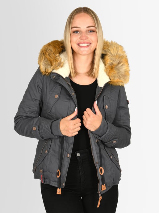 Navahoo Damen Winterjacke Pearl – Kurz-Parka mit Teddyfell & Abnehmbarem Kunstfellkragen - Image 5