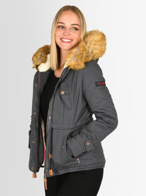 Navahoo Damen Winterjacke Pearl – Kurz-Parka mit Teddyfell & Abnehmbarem Kunstfellkragen - Image 6