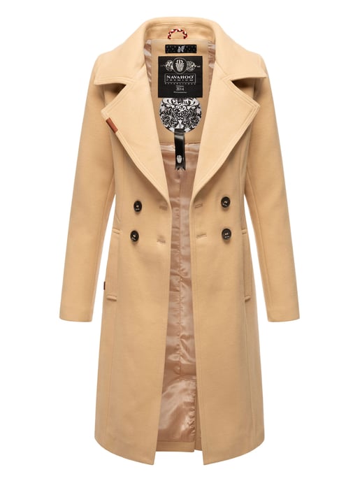 Navahoo Damen Trenchcoat Wooly – Premium Wintermantel mit Eleganter Passform - Image 2