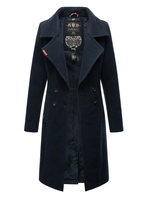 Navahoo Damen Trenchcoat Wooly – Premium Wintermantel mit Eleganter Passform - Image 2