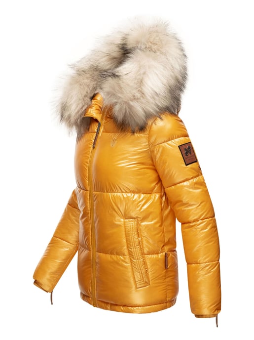 Navahoo Premium Damen Winterjacke Tikunaa – Puffer Look, Warm & Mit Kunstfellkragen - Image 3