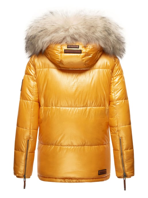 Navahoo Premium Damen Winterjacke Tikunaa – Puffer Look, Warm & Mit Kunstfellkragen - Image 4