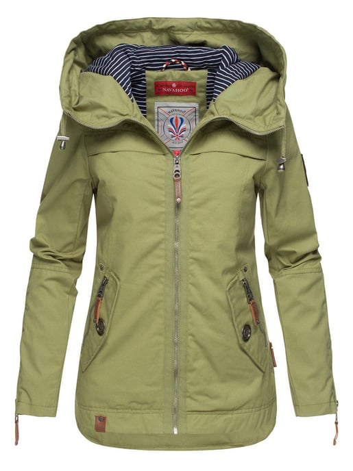 Navahoo Damen Übergangsjacke Wekoo – Leichte Baumwolljacke mit Kapuze - Image 1