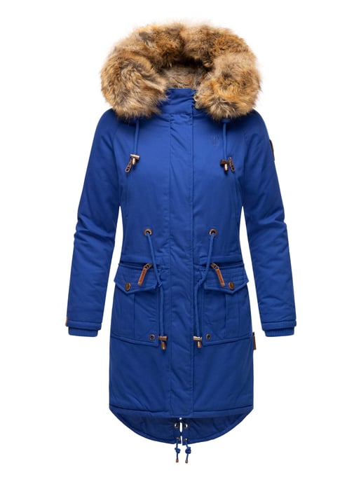Navahoo Damen Winterjacke Rosinchen – Klassischer Parka mit Abnehmbarem Kunstfellkragen - Image 2