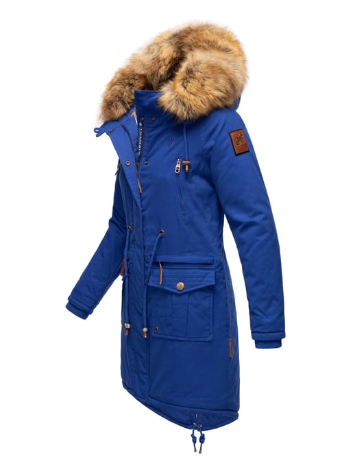 Navahoo Damen Winterjacke Rosinchen – Klassischer Parka mit Abnehmbarem Kunstfellkragen - Image 3
