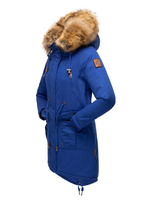 Navahoo Damen Winterjacke Rosinchen – Klassischer Parka mit Abnehmbarem Kunstfellkragen - Image 4