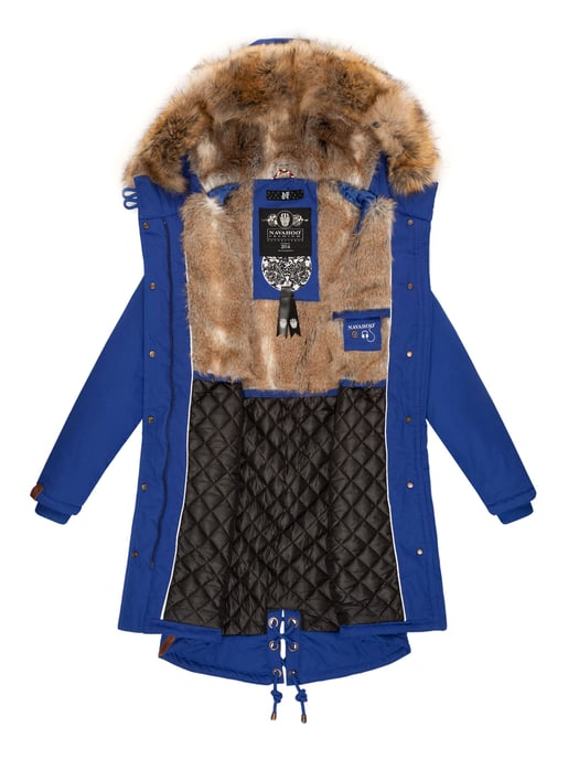 Navahoo Damen Winterjacke Rosinchen – Klassischer Parka mit Abnehmbarem Kunstfellkragen - Image 6