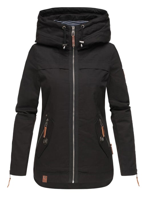 Navahoo Damen Übergangsjacke Wekoo – Leichte Baumwolljacke mit Kapuze - Image 2