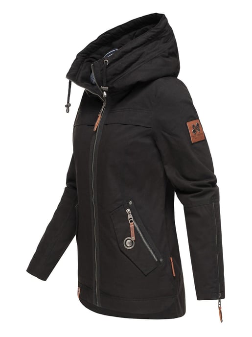 Navahoo Damen Übergangsjacke Wekoo – Leichte Baumwolljacke mit Kapuze - Image 3