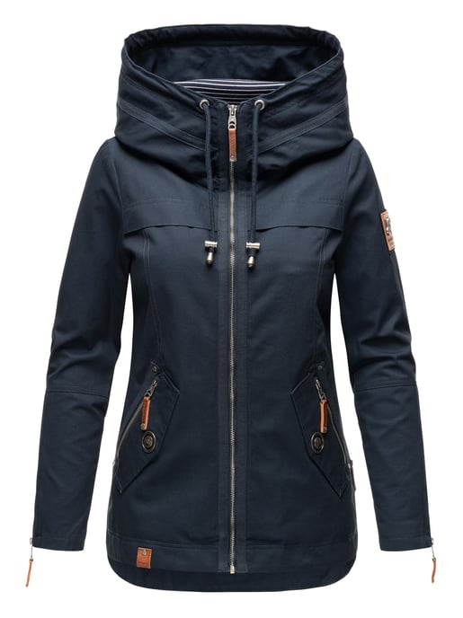 Navahoo Damen Übergangsjacke Wekoo – Leichte Baumwolljacke mit Kapuze - Image 2