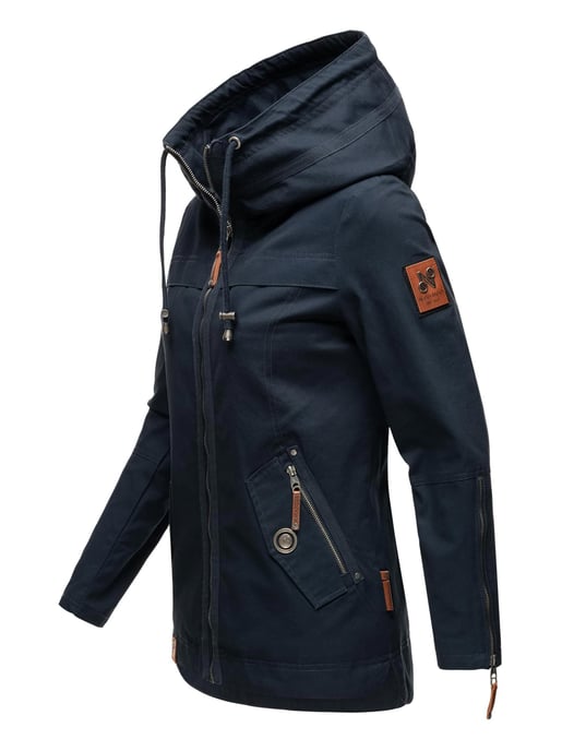 Navahoo Damen Übergangsjacke Wekoo – Leichte Baumwolljacke mit Kapuze - Image 3