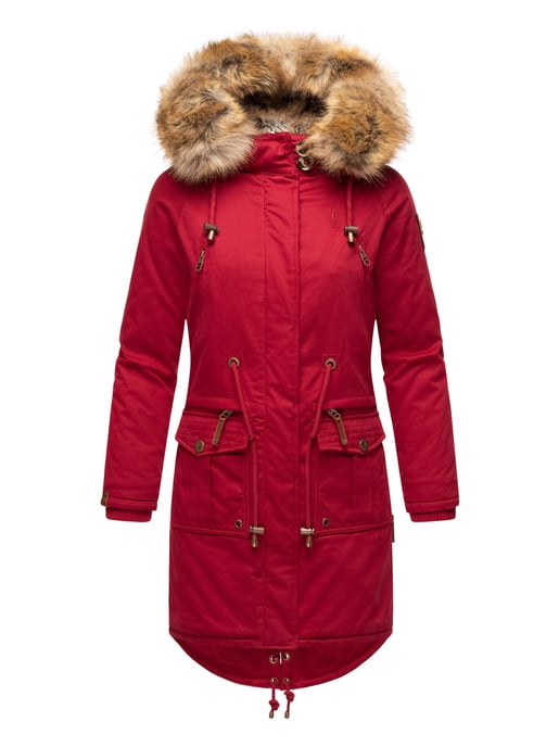 Navahoo Damen Winterjacke Rosinchen – Klassischer Parka mit Abnehmbarem Kunstfellkragen - Image 2