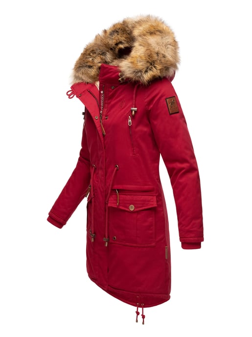 Navahoo Damen Winterjacke Rosinchen – Klassischer Parka mit Abnehmbarem Kunstfellkragen - Image 3