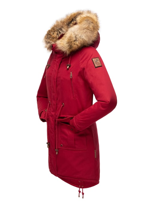 Navahoo Damen Winterjacke Rosinchen – Klassischer Parka mit Abnehmbarem Kunstfellkragen - Image 4