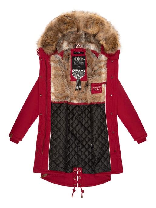 Navahoo Damen Winterjacke Rosinchen – Klassischer Parka mit Abnehmbarem Kunstfellkragen - Image 6