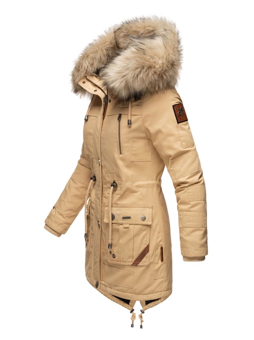 Navahoo Premium Damen Winterjacke Honigfee – Warmer Parka mit Abnehmbarem Kunstfellkragen - Image 2