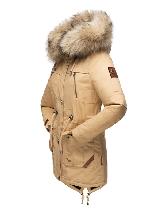 Navahoo Premium Damen Winterjacke Honigfee – Warmer Parka mit Abnehmbarem Kunstfellkragen - Image 3