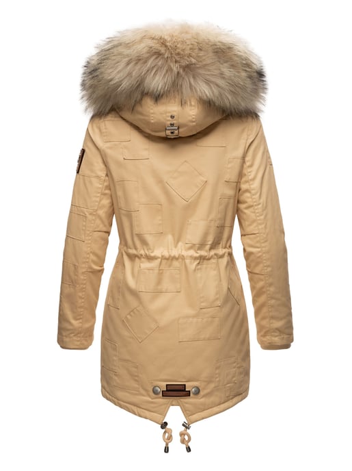 Navahoo Premium Damen Winterjacke Honigfee – Warmer Parka mit Abnehmbarem Kunstfellkragen - Image 4
