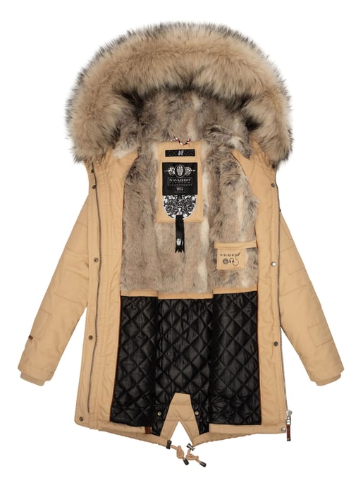 Navahoo Premium Damen Winterjacke Honigfee – Warmer Parka mit Abnehmbarem Kunstfellkragen - Image 5