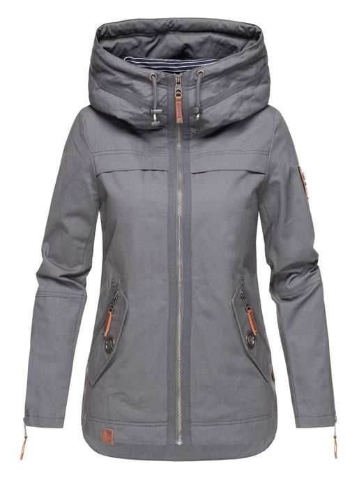 Navahoo Damen Übergangsjacke Wekoo – Leichte Baumwolljacke mit Kapuze - Image 2