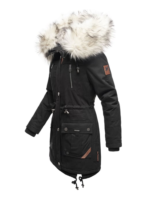 Navahoo Premium Damen Winterjacke Honigfee – Warmer Parka mit Abnehmbarem Kunstfellkragen - Image 2