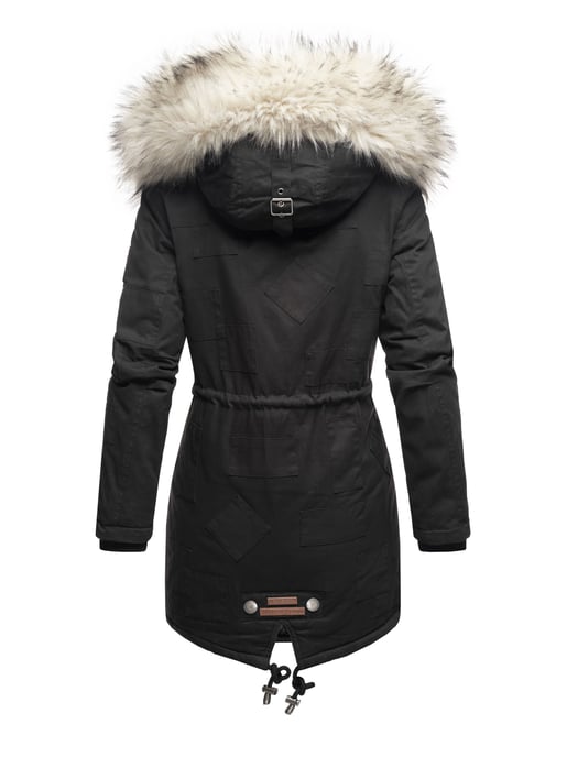 Navahoo Premium Damen Winterjacke Honigfee – Warmer Parka mit Abnehmbarem Kunstfellkragen - Image 3