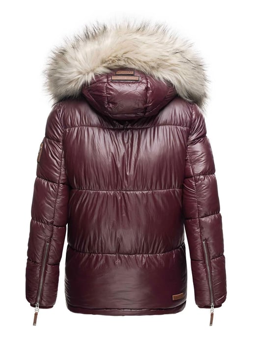 Navahoo Premium Damen Winterjacke Tikunaa – Puffer Look, Warm & Mit Kunstfellkragen - Image 3