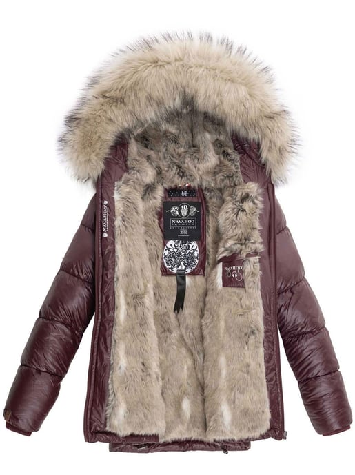 Navahoo Premium Damen Winterjacke Tikunaa – Puffer Look, Warm & Mit Kunstfellkragen - Image 4