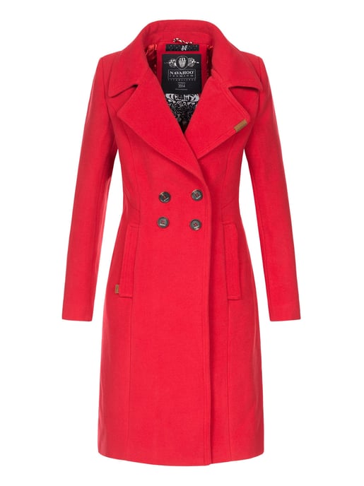 Navahoo Damen Trenchcoat Wooly – Premium Wintermantel mit Eleganter Passform - Image 1