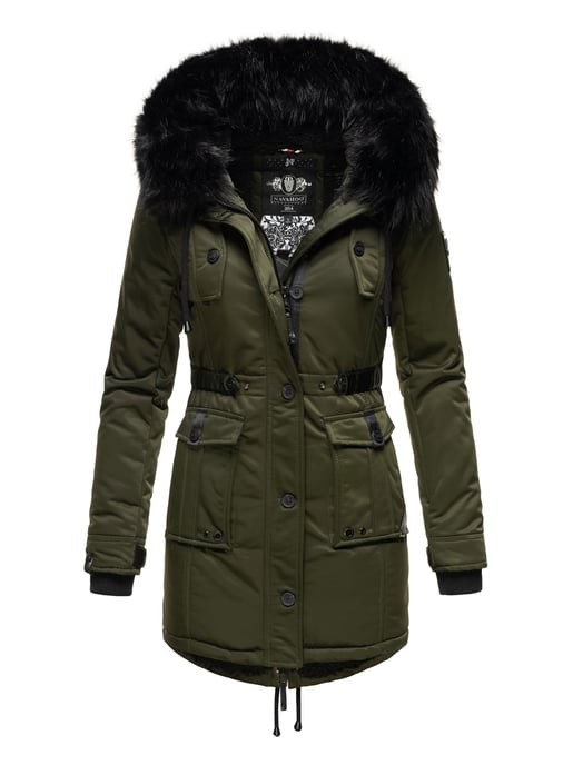 Navahoo Damen Winterjacke Luluna-Princess – Warm, Stylisch & Mit Teddyfell und Kunstfellkragen - Image 1