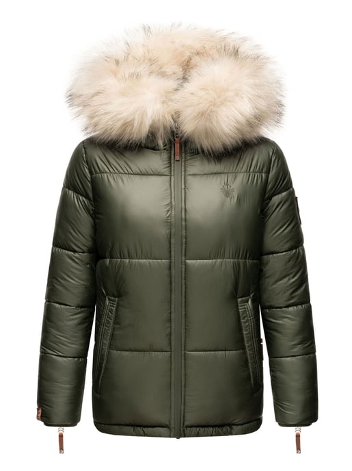 Navahoo Premium Damen Winterjacke Tikunaa – Puffer Look, Warm & Mit Kunstfellkragen - Image 2