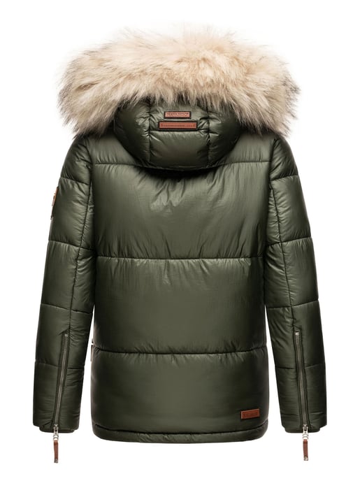 Navahoo Premium Damen Winterjacke Tikunaa – Puffer Look, Warm & Mit Kunstfellkragen - Image 4