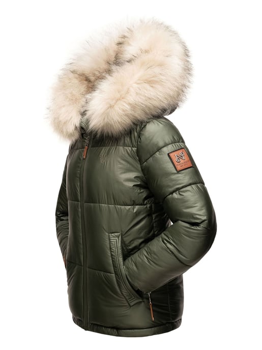 Navahoo Premium Damen Winterjacke Tikunaa – Puffer Look, Warm & Mit Kunstfellkragen - Image 5