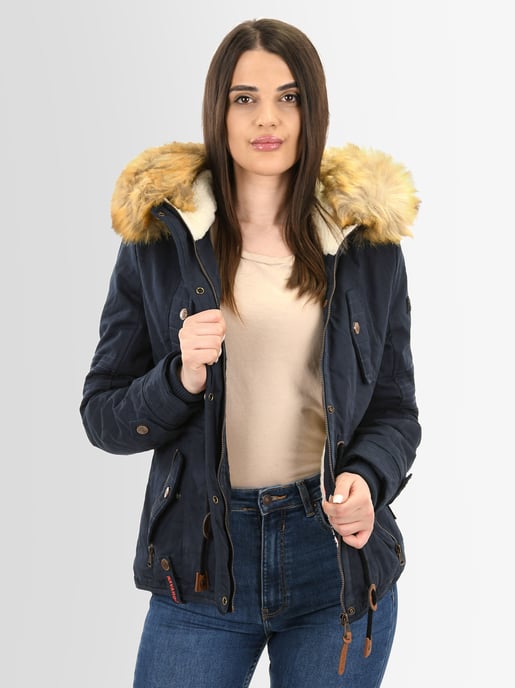 Navahoo Damen Winterjacke Pearl – Kurz-Parka mit Teddyfell & Abnehmbarem Kunstfellkragen - Image 6