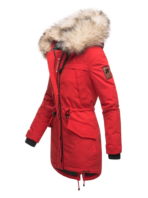 Navahoo Premium Damen Winterjacke Lady Like – Klassischer Parka mit Abnehmbarem Kunstfellkragen - Image 2